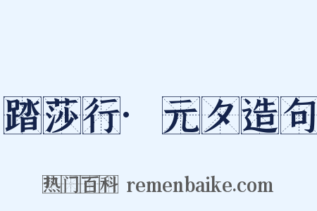 踏莎行·元夕造句是什么意思的图片